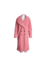 DOUBLE-BREASTED TEDDY SHERPA COAT P