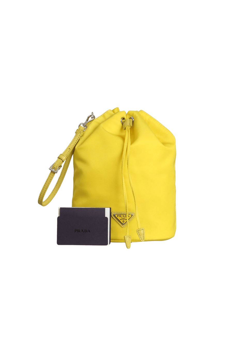 CASE PRADA RE-NYLON CONTENITORE MANIGLIA AMARELO ORIGINAL – Gringa