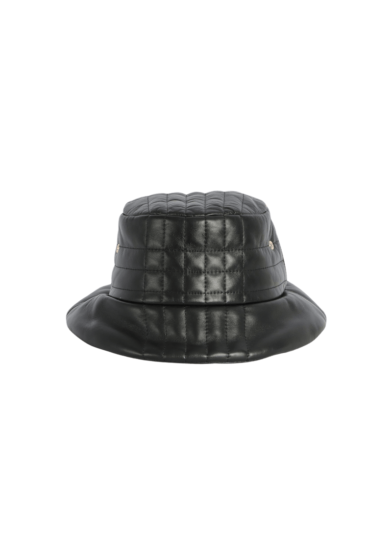 LEATHER MONOGRAM BUCKET HAT M