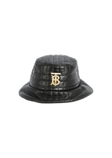 LEATHER MONOGRAM BUCKET HAT M