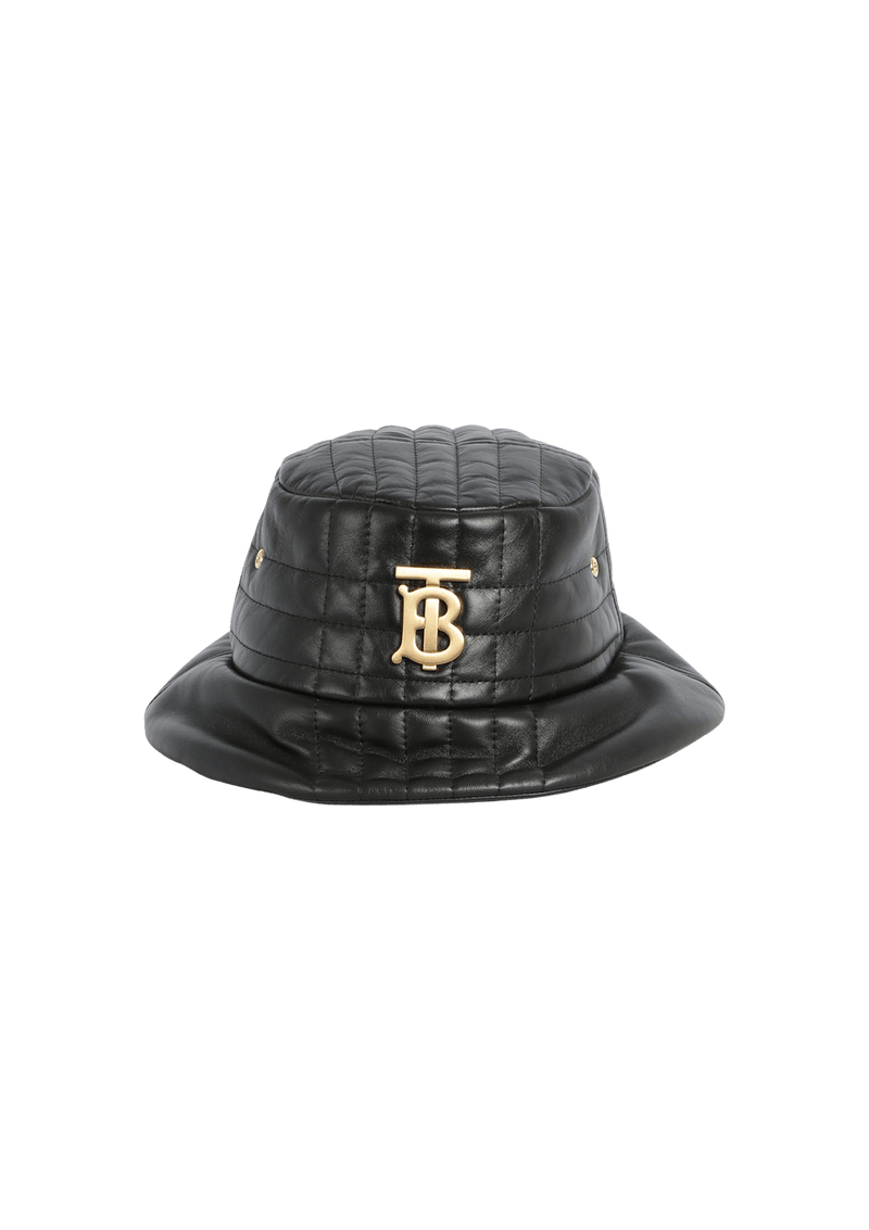 LEATHER MONOGRAM BUCKET HAT M