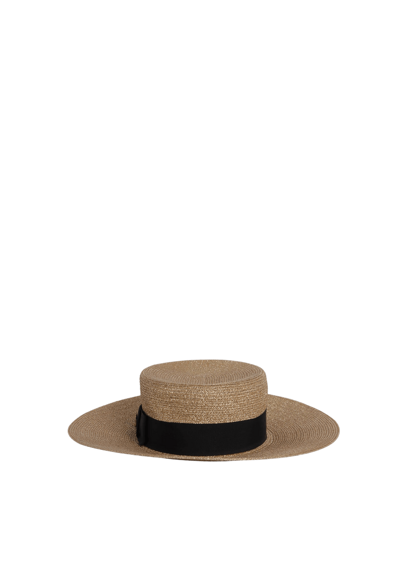 GOLD RAFFIA HAT G