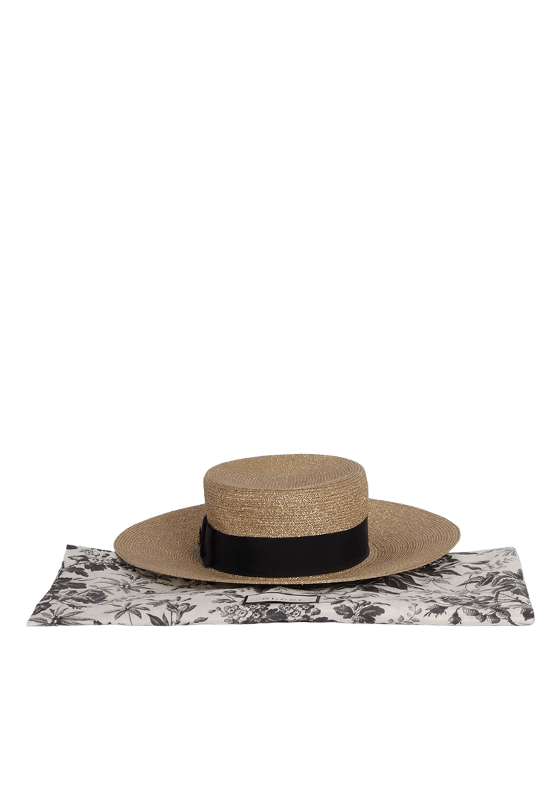 GOLD RAFFIA HAT G