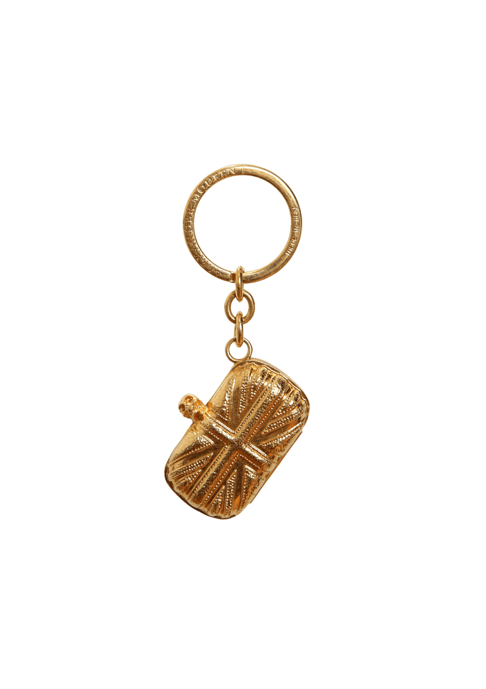 CHAVEIRO ALEXANDER MCQUEEN BRITANNIA CLUTCH KEYCHAIN DOURADO