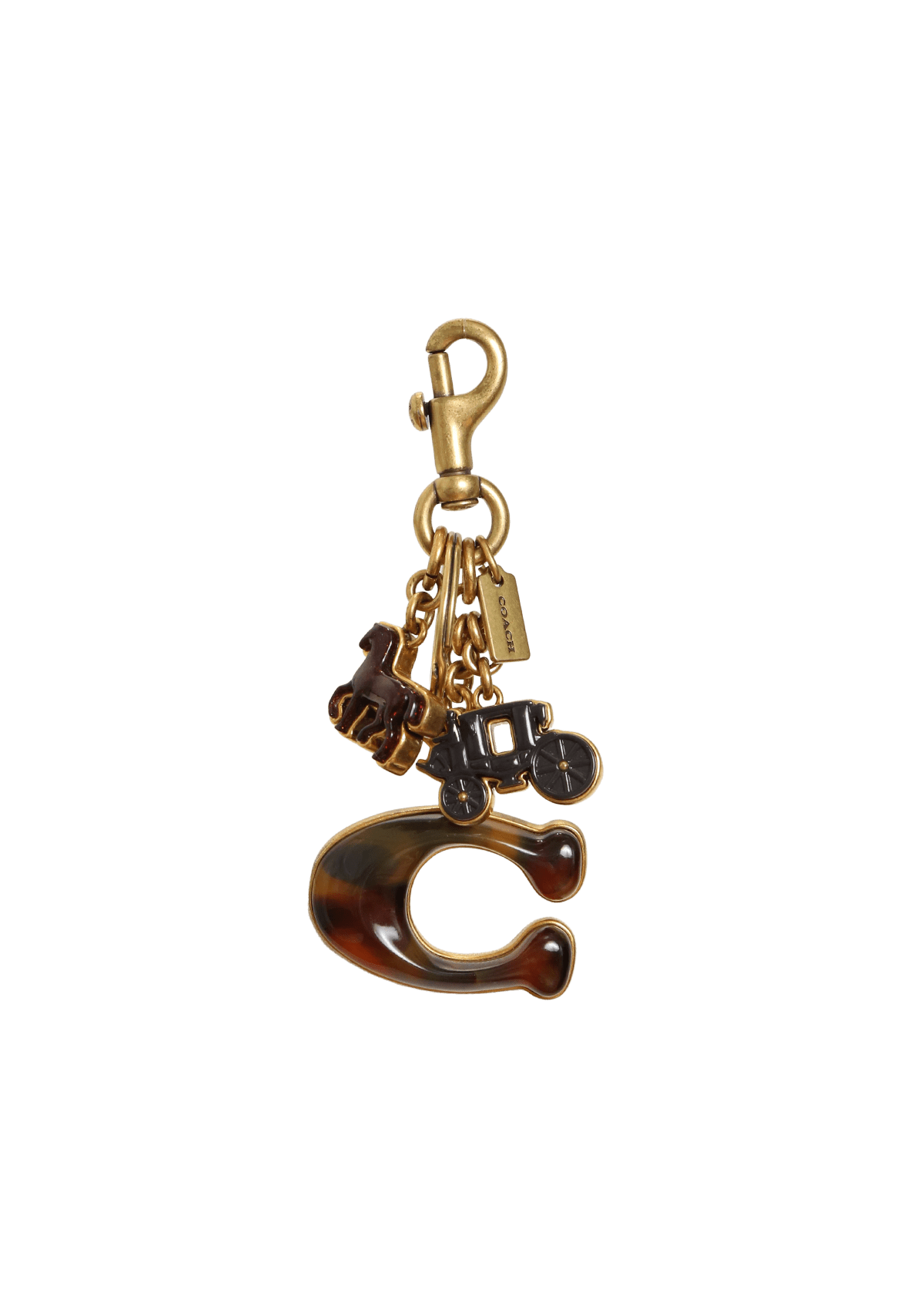 CHAVEIRO COACH CHARM KEYCHAIN DOURADO ORIGINAL – Gringa