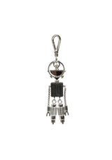 SAFFIANO LEATHER ROBOT TRICK KEYCHAIN