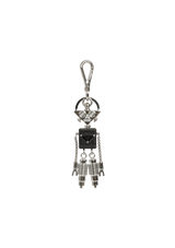 SAFFIANO LEATHER ROBOT TRICK KEYCHAIN