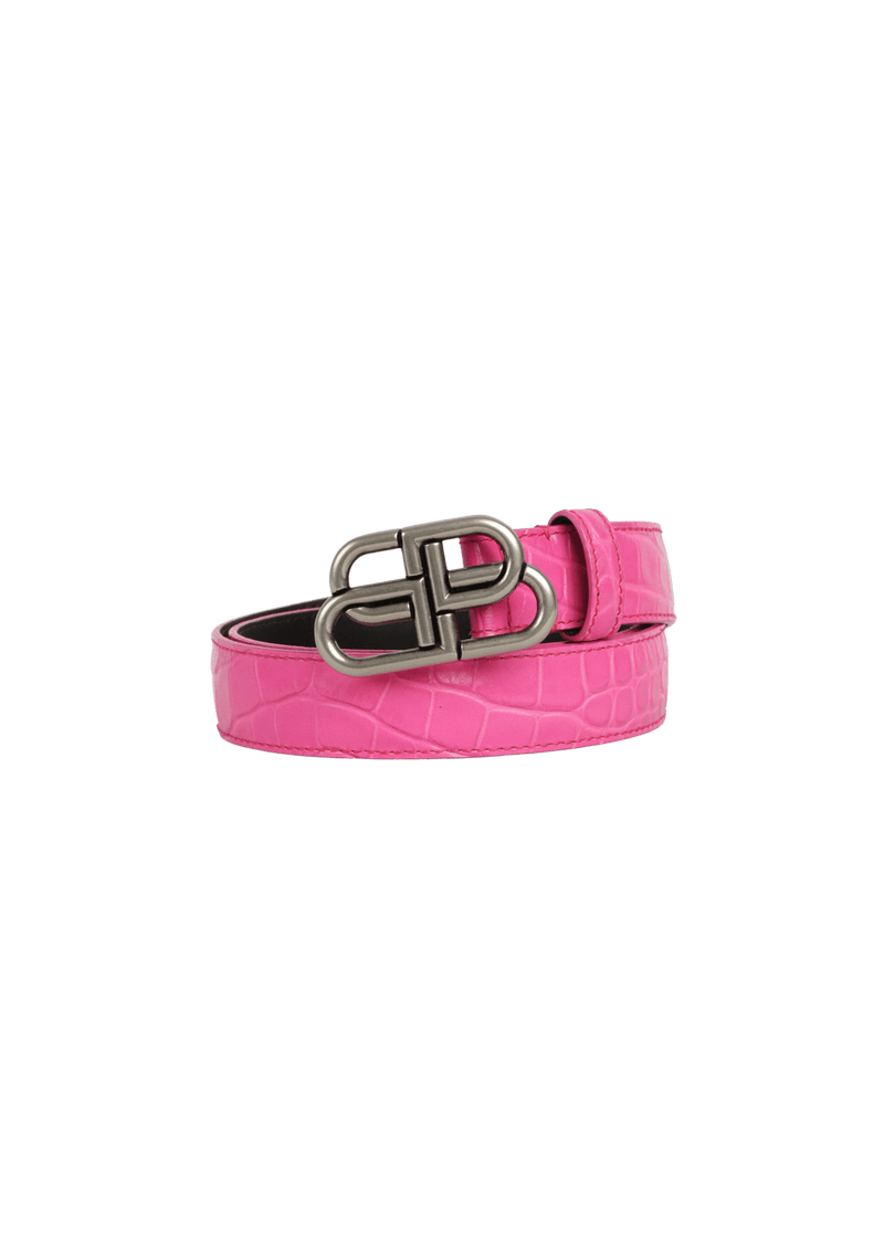 BB THIN CROC-EMBOSSED BELT 70