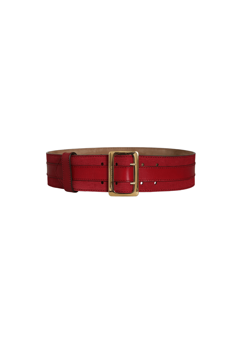 WIDE LEATHER BELT 85