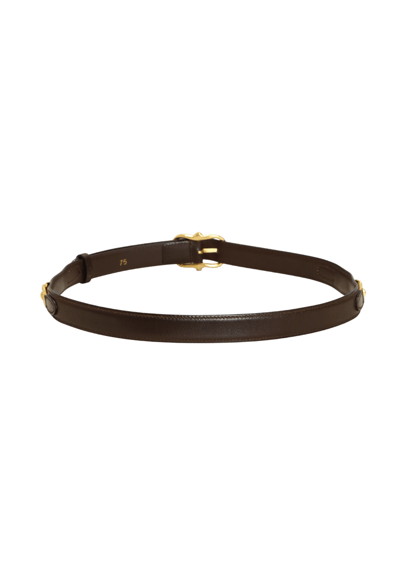 VINTAGE CHAIN LEATHER BELT 75