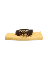 VINTAGE CHAIN LEATHER BELT 75