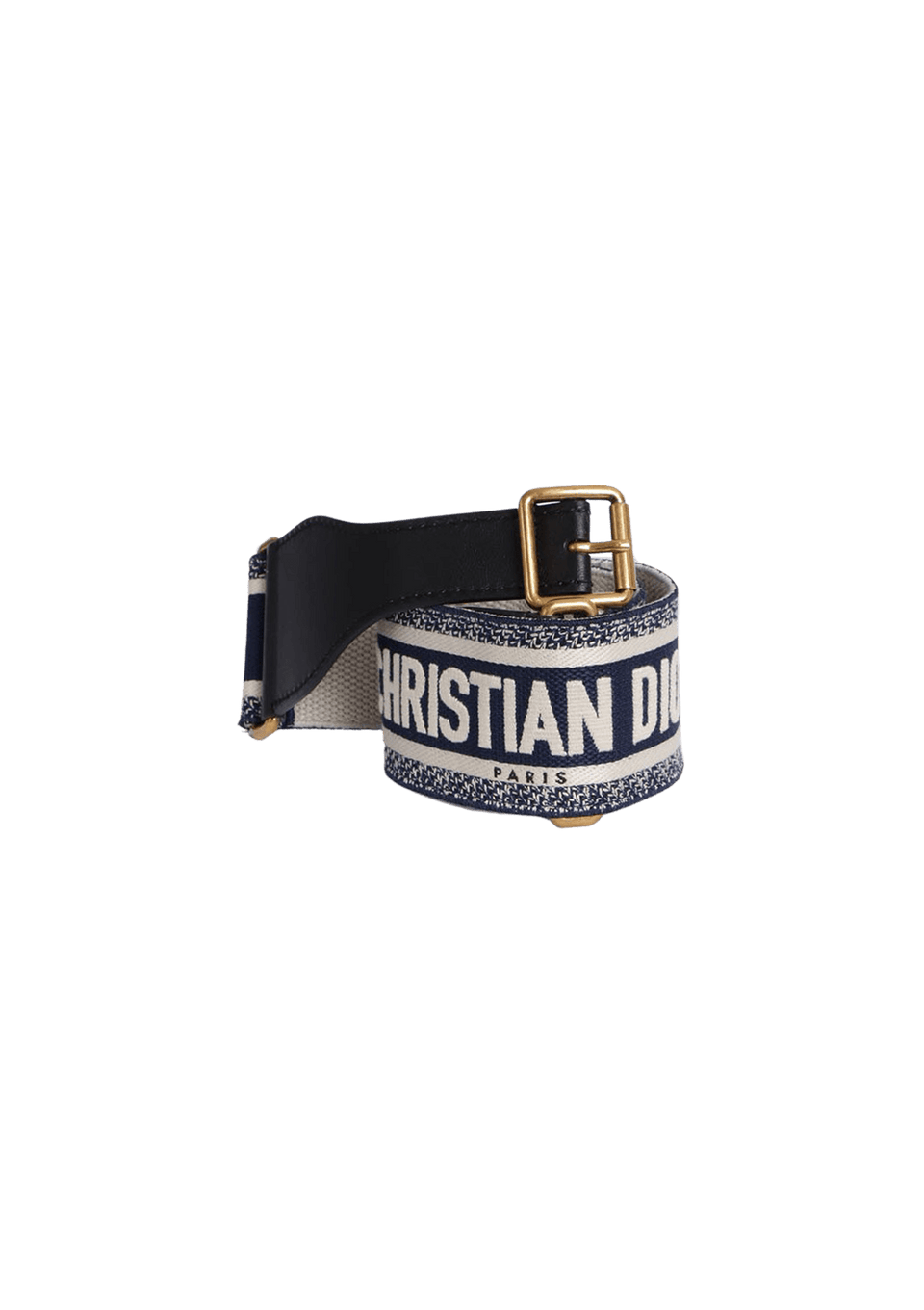 CINTO CHRISTIAN DIOR LOGO CANVAS BELT 85 AZUL ORIGINAL – Gringa