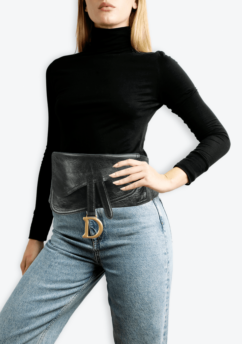 Christian Dior サドルベルト　75 CINTO CHRISTIAN DIOR SADDLE BELT PRETO 75 ORIGINAL – Gringa
