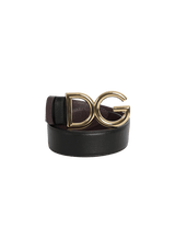 LEATHER LOGO BELT 75.5