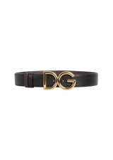 LEATHER LOGO BELT 75.5