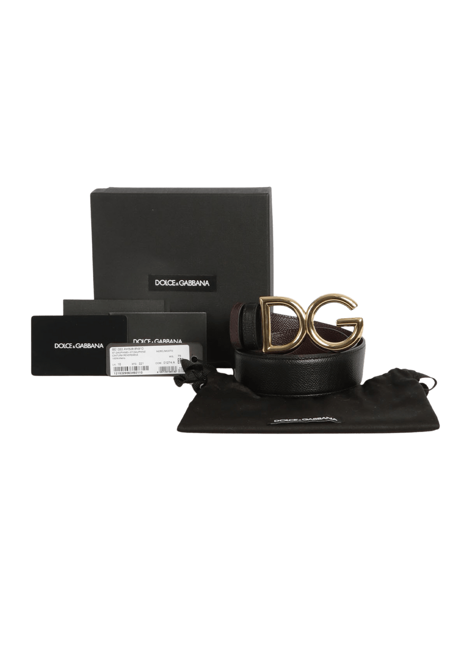 CINTO DOLCE & GABBANA LEATHER LOGO BELT BICOLOR ORIGINAL – Gringa