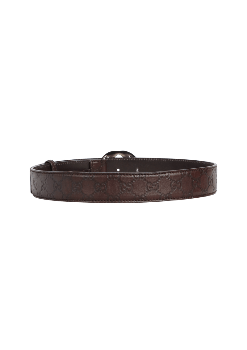 GUCCISSIMA INTERLOCKING G LOGO BELT 85