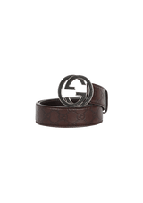 GUCCISSIMA INTERLOCKING G LOGO BELT 85