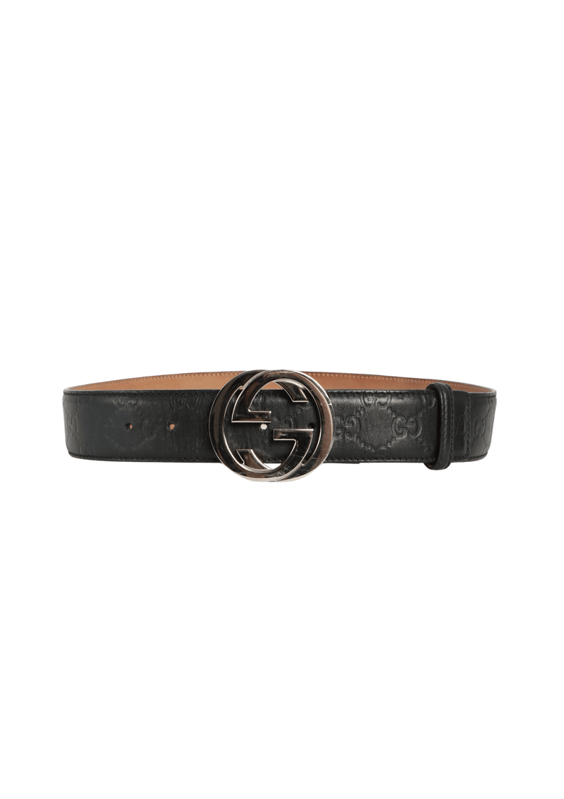 GUCCISSIMA INTERLOCKING G LOGO BELT 95