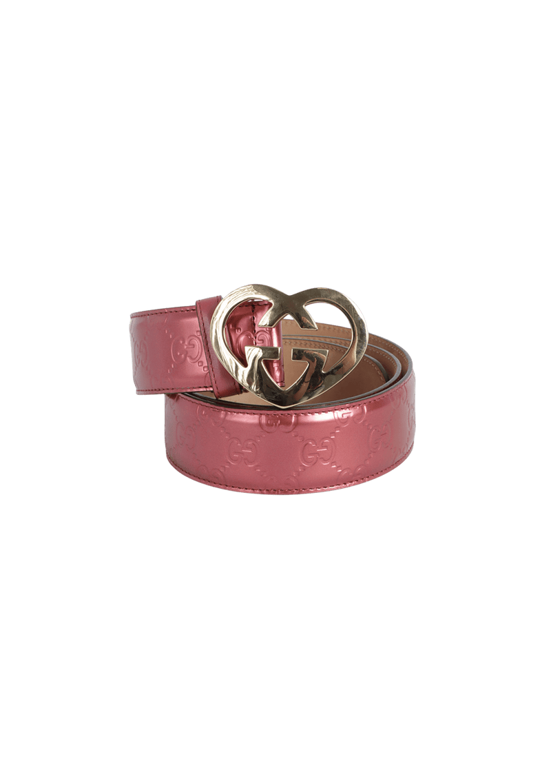 GUCCISSIMA LOVELY HEART GG BELT 90