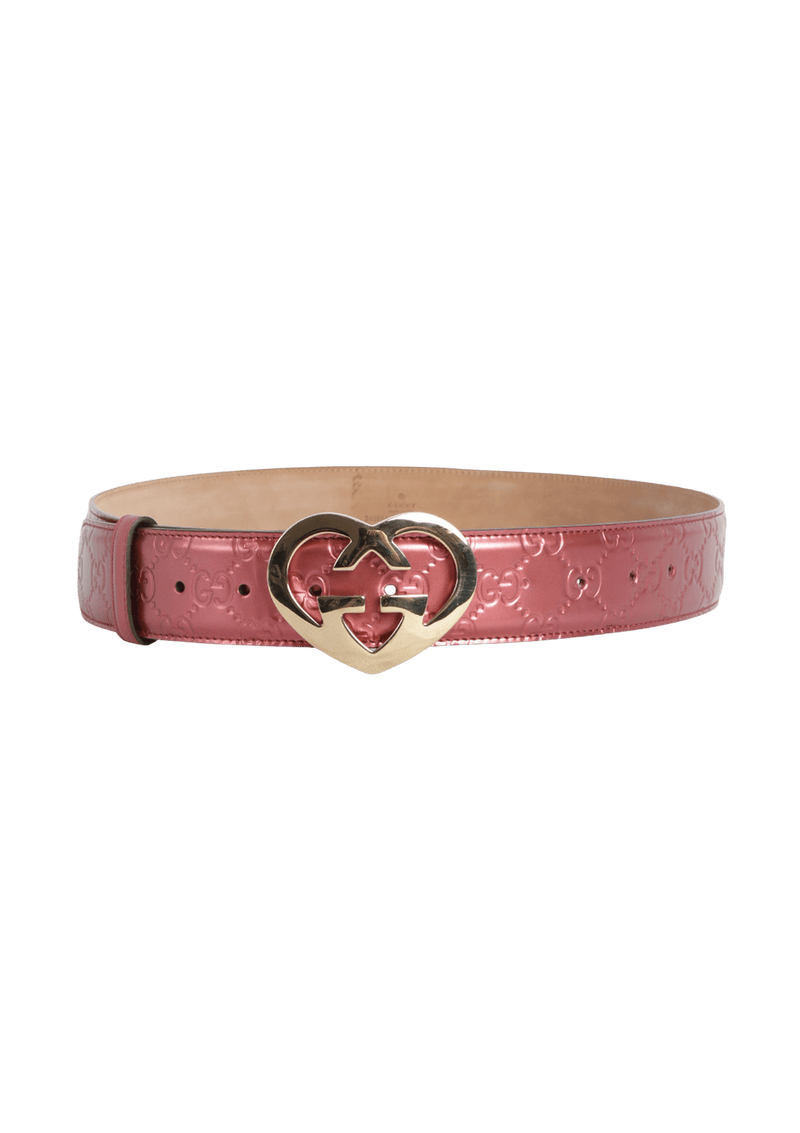 GUCCISSIMA LOVELY HEART GG BELT 90