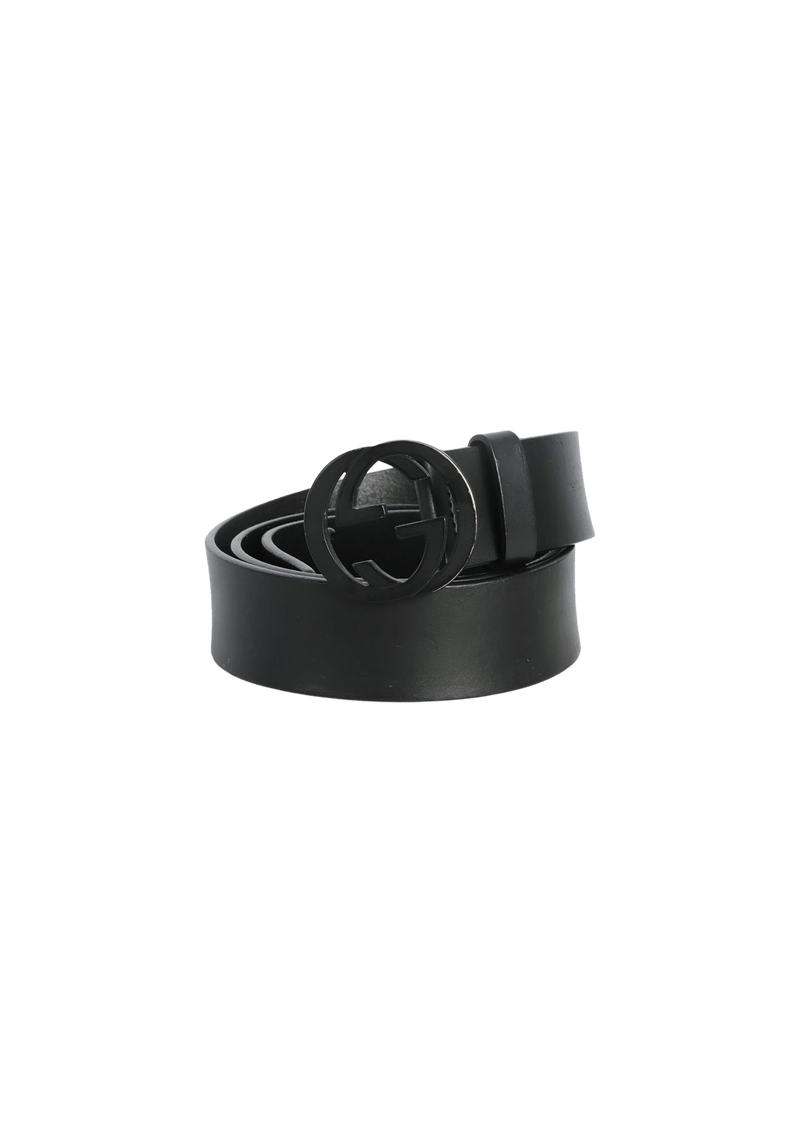 INTERLOCKING G LOGO LEATHER BELT 90