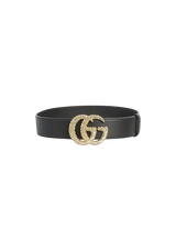 TEXTURED DOUBLE G LOGO BELT 65