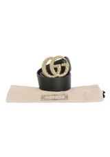 TEXTURED DOUBLE G LOGO BELT 65