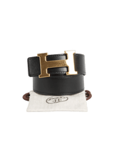 REVERSIBLE H BUCKLE BELT 90