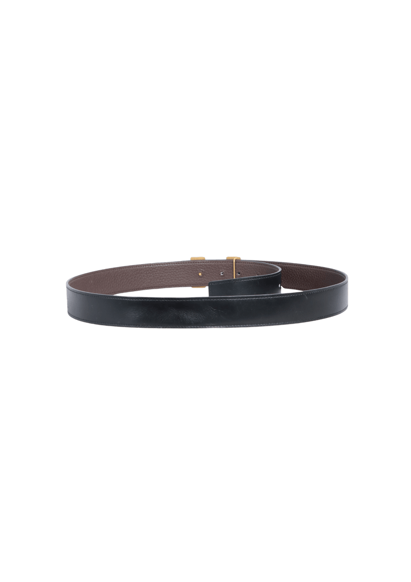 REVERSIBLE H BUCKLE BELT 100