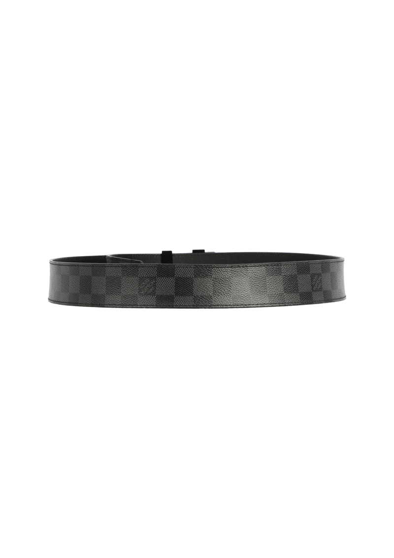 DAMIER GRAPHITE INITIALES BELT 95