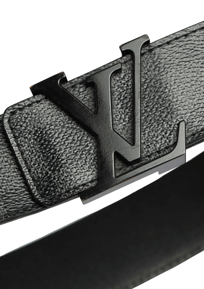 DAMIER GRAPHITE INITIALES BELT 95