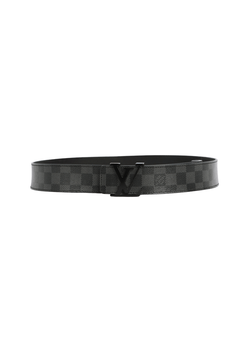 DAMIER GRAPHITE INITIALES BELT 95