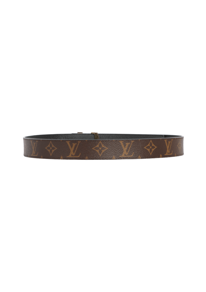 Cinto Louis Vuitton Reversible Initiales Cinza