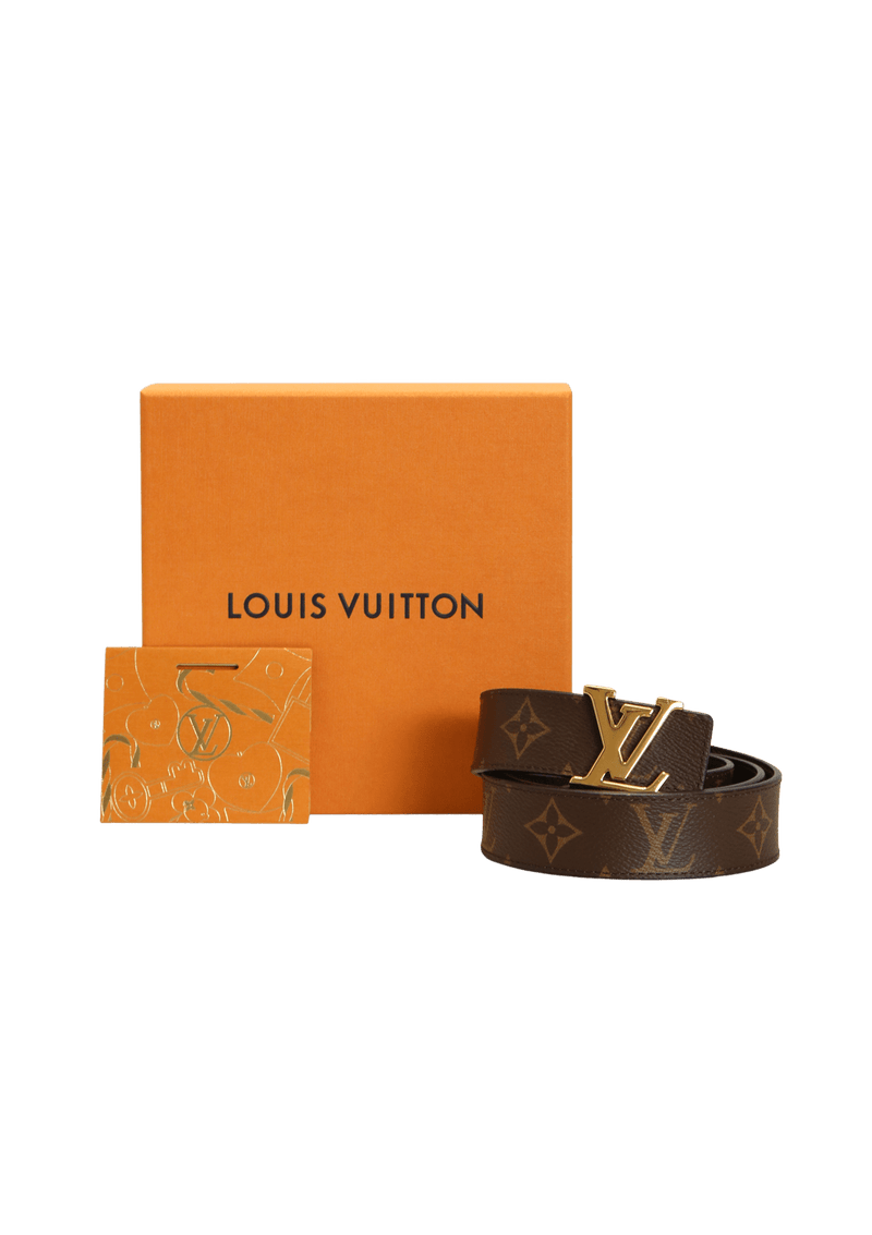 CINTO LOUIS VUITTON DAMIER AZUR LV INITIALS 80 BRANCO ORIGINAL – Gringa