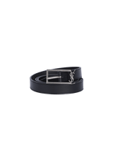 LEATHER MONOGRAM BELT 90