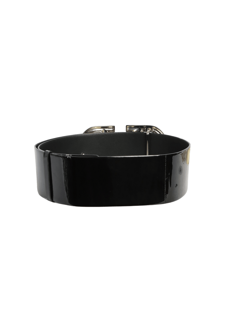 PATENT LEATHER VLOGO BELT 75