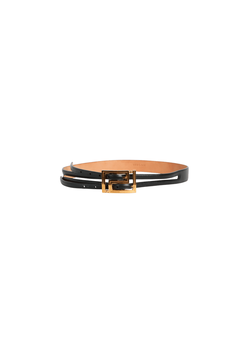 LEATHER LOGO BELT 80