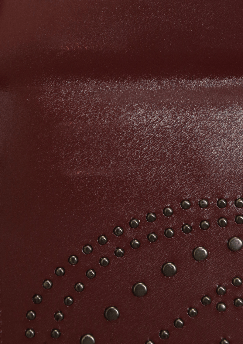 LEATHER STUDDED CLUTCH