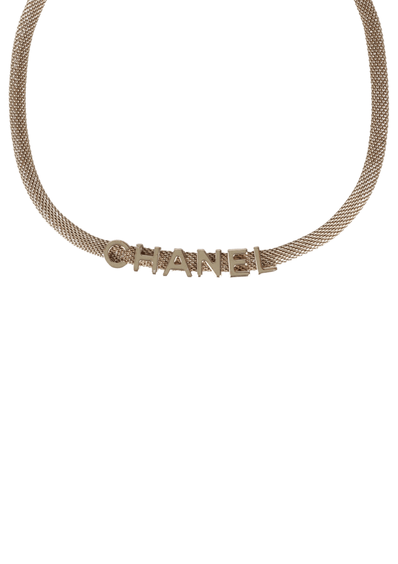 MESH LOGO CHOKER NECKLACE