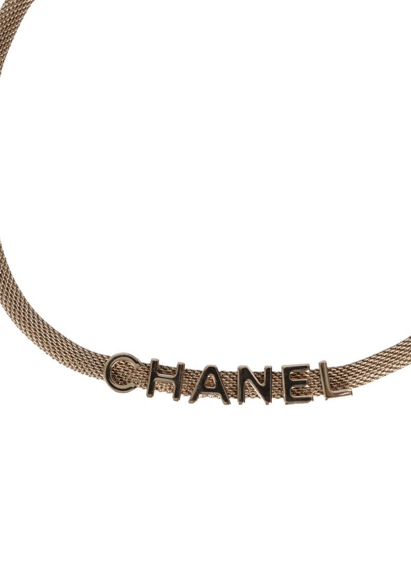 MESH LOGO CHOKER NECKLACE