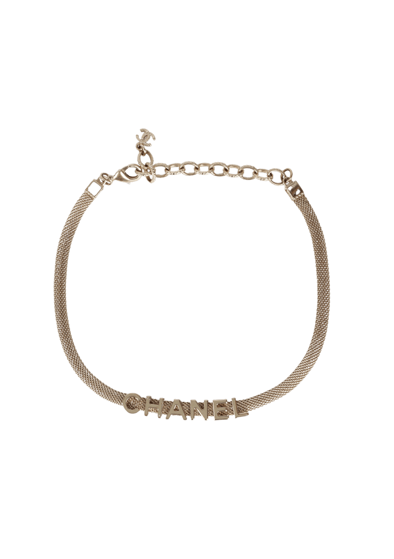 MESH LOGO CHOKER NECKLACE