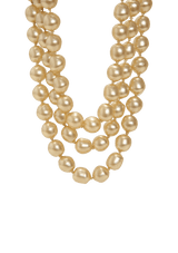 VINTAGE TRIPLE STRAND PEARL NECKLACE