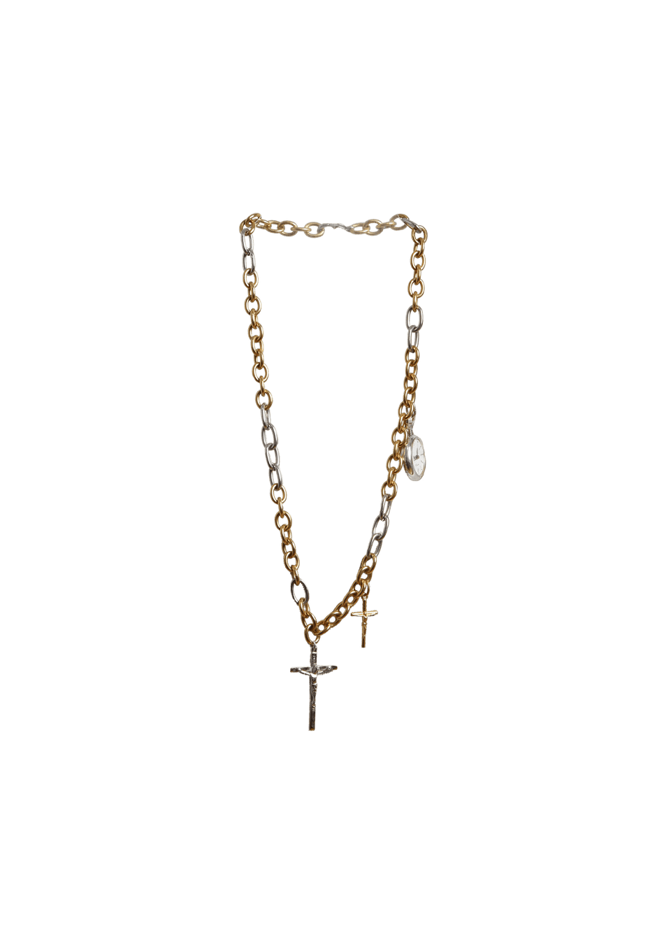 COLAR DOLCE & GABBANA CROSS AND CLOCKS CHAIN NECKLACE DOURADO COLAR DOLCE & GABBANA CROSS AND CLOCKS CHAIN NECKLACE DOURADO