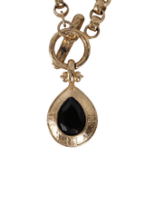 80'S VINTAGE ONIX 18K NECKLACE