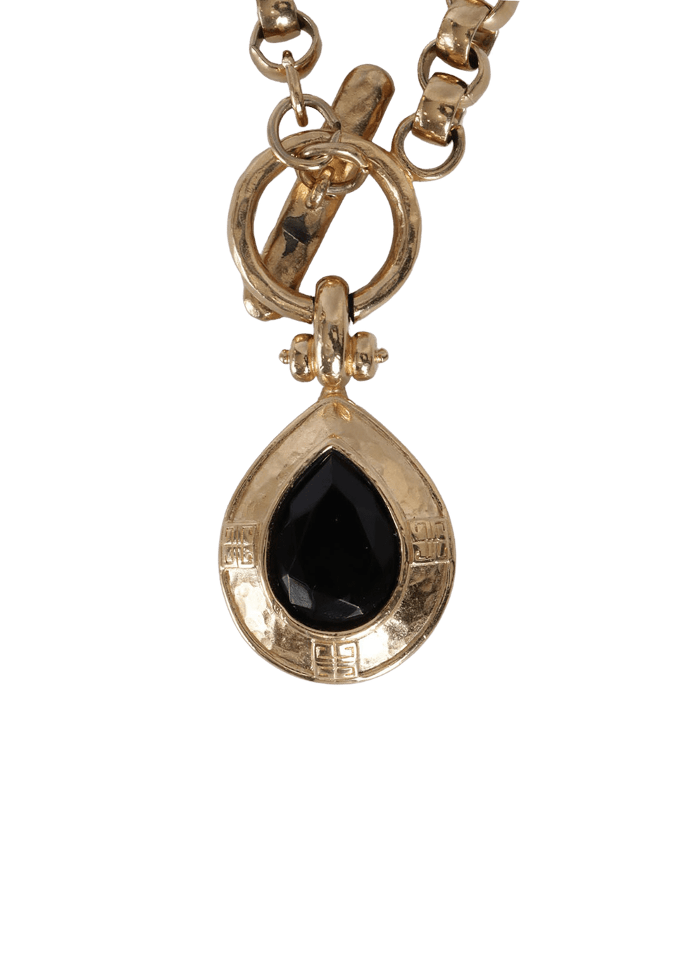 80'S VINTAGE ONIX 18K NECKLACE