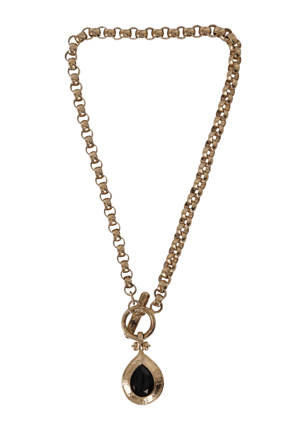 80'S VINTAGE ONIX 18K NECKLACE