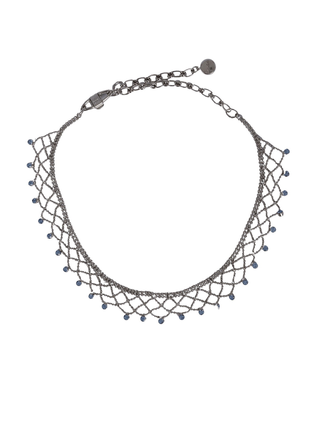 COLAR GIVENCHY CRYSTAL NECKLACE PRATEADO ORIGINAL – Gringa