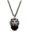 CRYSTAL LION HEAD PENDANT NECKLACE