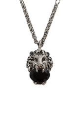 CRYSTAL LION HEAD PENDANT NECKLACE